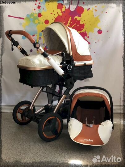 Belecoo коляска с автолюлькой.доставка по городу