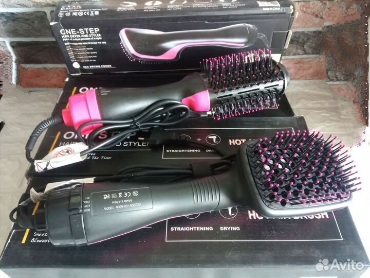 Фен щетка выпрямитель для сушки укладки волос HOT