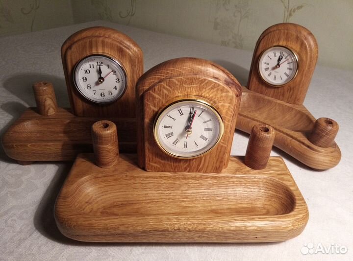 Часы офисные часы настольные часы дерево часы дуб