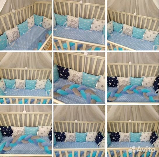 Бортики в кроватку новые