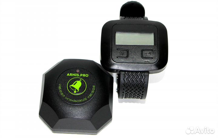 Кнопка вызова персонала и часы пейджер официанта