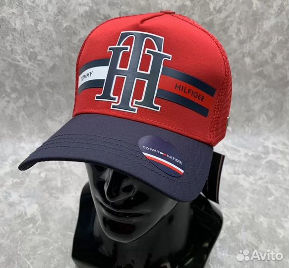 Кепка Tommy Hilfiger красная сетка