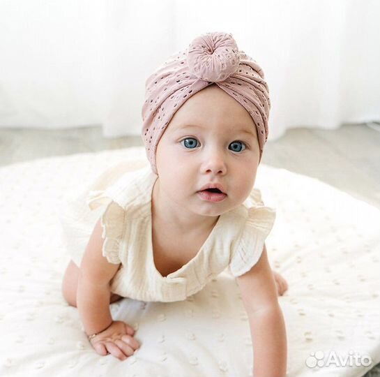 Шапка тюрбан для девочки разные цвета