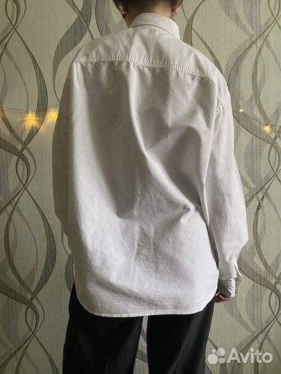 Рубашка белая H&M relaxed fit