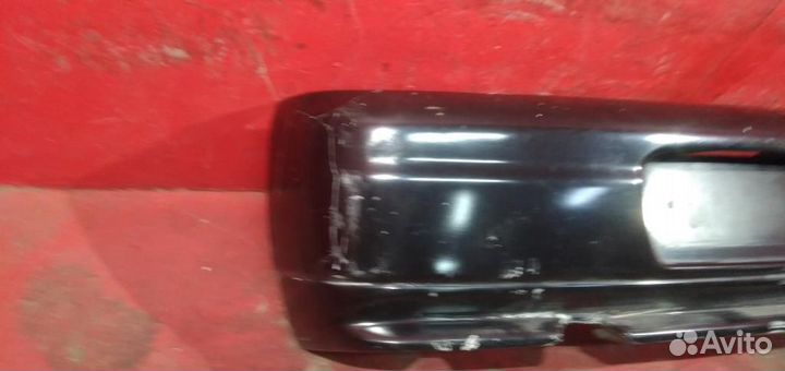 Бампер задний Ваз 2112 черный с трещиной