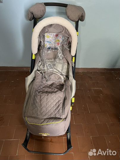 Детские санки-коляска с колёсами