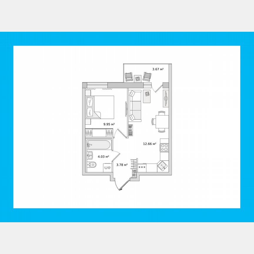 1-к. квартира, 33,1 м², 17/17 эт.