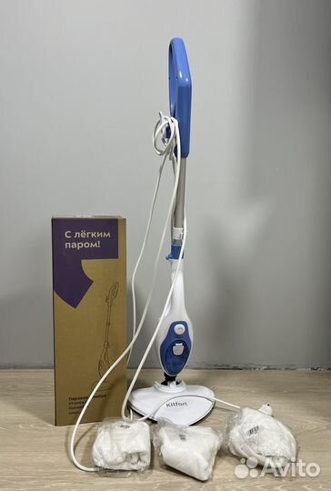 Паровая швабра Kitfort KT-1004-1, голубая