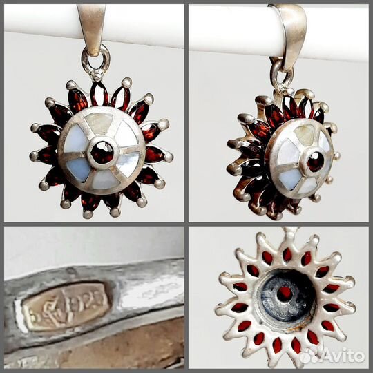 Кулон и перстень. Серебро, эмаль