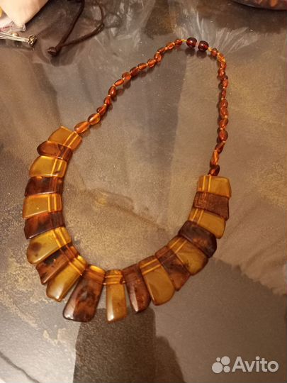 Янтарные бусы-колье Калининград СССР