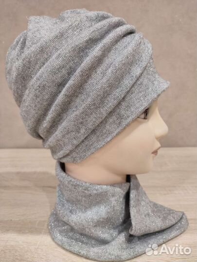 Шапка и снуд женский