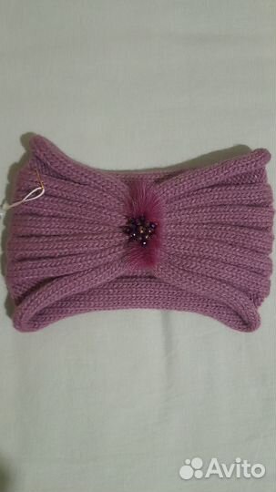 Повязка на голову вязаная