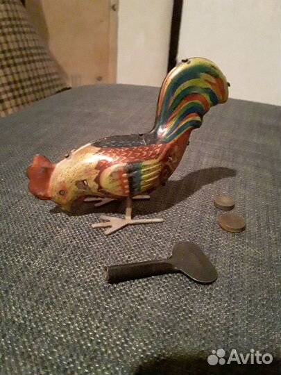 СССР заводной петушок винтаж метал