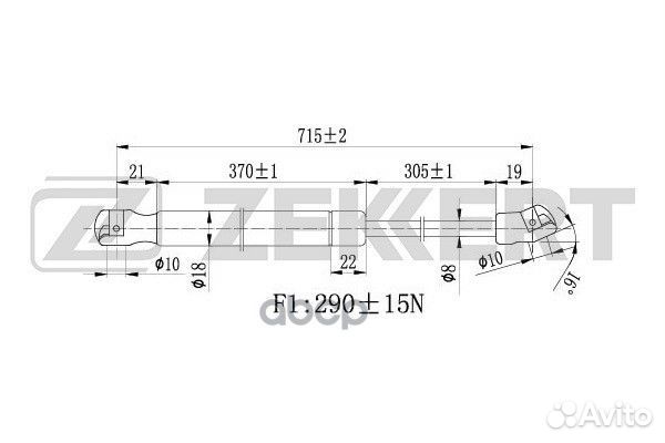 Пружина газовая капота Audi A3 II 03- gf-1646 Z