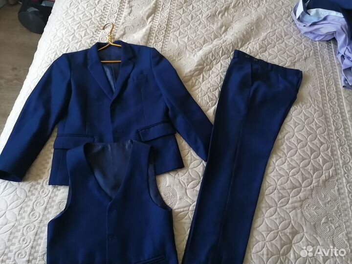 Школьный костюм для мальчика 128-134 синий