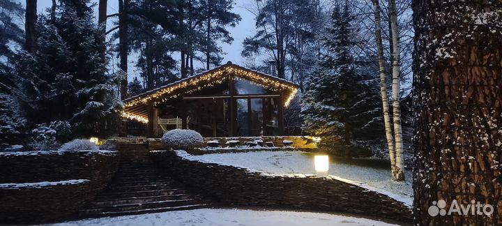 Украшение гирляндами, украшение на новый год