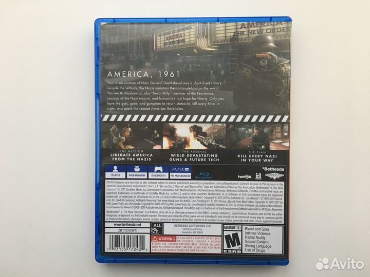 Wolfenstein 2: The New Colossus PS4 диск (English)