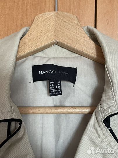 Укороченный тренч Mango xs-s