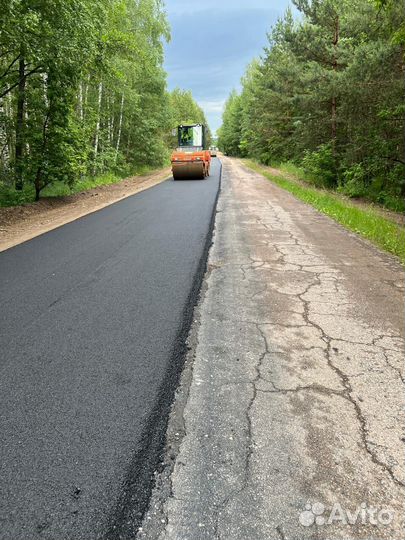 Асфальтирование дорог / Укладка асфальта