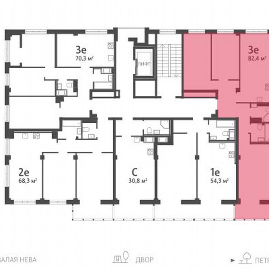 3-к. квартира, 82,8 м², 7/8 эт.