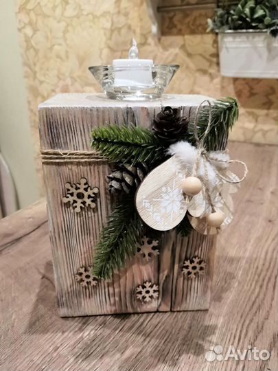 Новогодний подсвечник декор