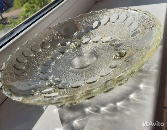 Ваза для фруктов стекло СССР