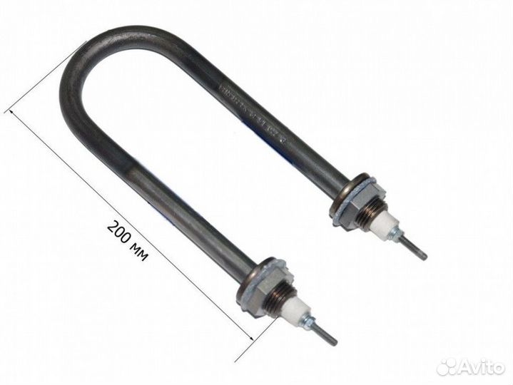 Тэн для нагрева воды 2,0кВт, U-образный (нержавеющ