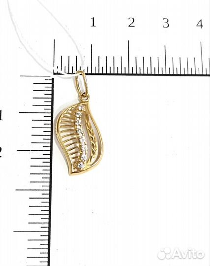 Подвеска с синтетическим камнем Золото