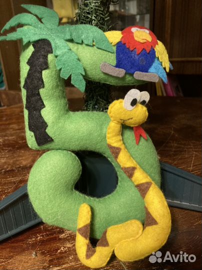 Цифра 5 на день рождения из фетра