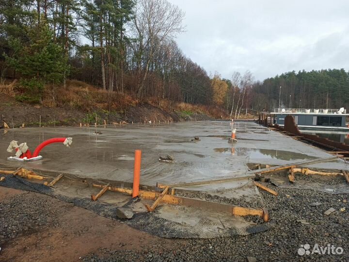 Заливка фундамента