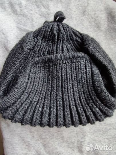 Шапка-ушанка вязаная женская