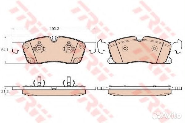 TRW GDB1946 Колодки тормозные MB W166X166 11- пере