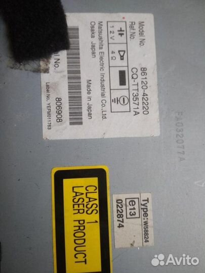 Магнитола Toyota Rav 4 (Xa30) (2005-2014) 2.2 D