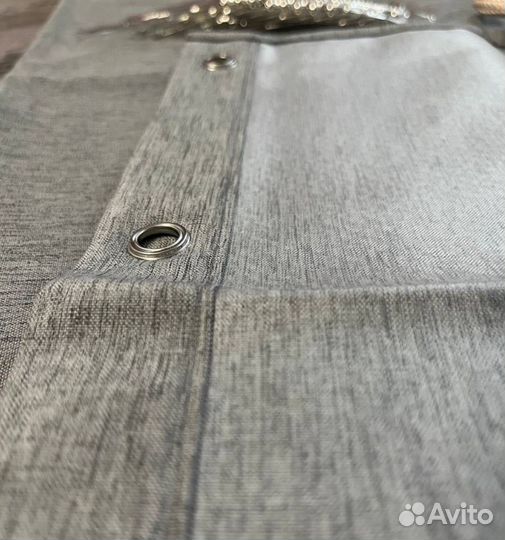 Штора для ванной льняная новая