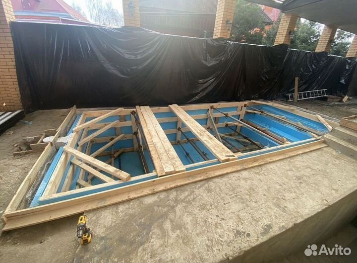 Бассейн с лестницей 4м*3м*1,5м