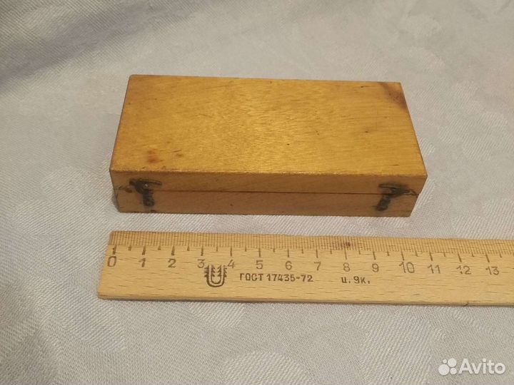 Старинная деревянная шкатулка для разновесов 1911г