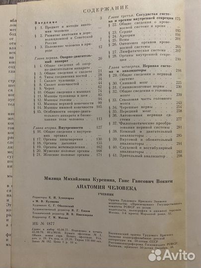 Анатомия человека. Курепина