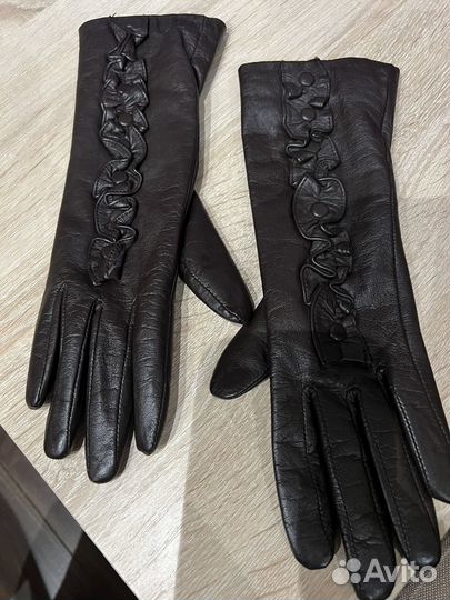 Перчатки женские кожаные 6.5