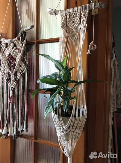 Подвес для цветов макраме
