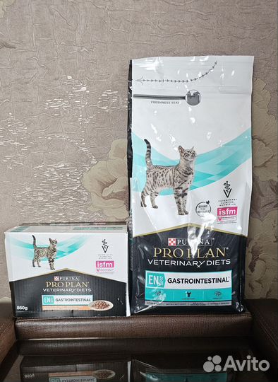 Gastrointestinal ProPlan для кошек 1,5кг и влажный