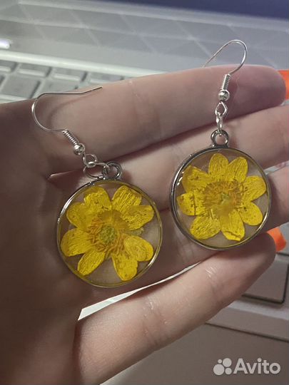 Серьги из эпоксидной смолы