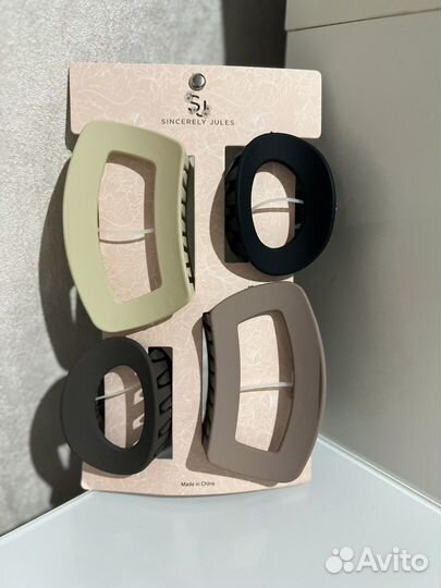 Sincerely Jules USA Заколки- крабы для волос \4шт