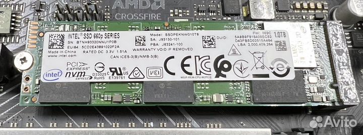 Intel 660p 1TB m.2 nvme SSD 2280 pci-e 3.0 диск