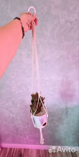 Подвес для цветов макраме