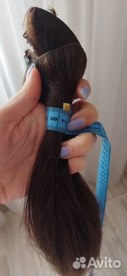 Натуральные волосы на заколках 50 см