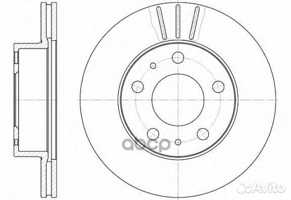 Диск торм. пер.вент.300x24 5 отв. citroen Jum