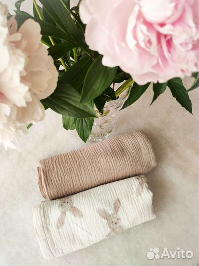 Муслиновые пеленки новые 100х100 см