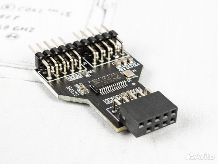 Адаптеры мат. платы USB2.0 9pin на 2x USB2.0 9pin