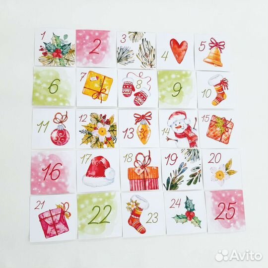 Наклейки для Адвент календаря