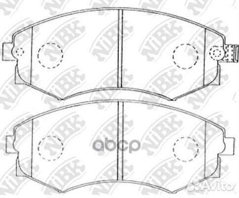 Колодки тормозные дисковые hyundai matrix 1.6 2